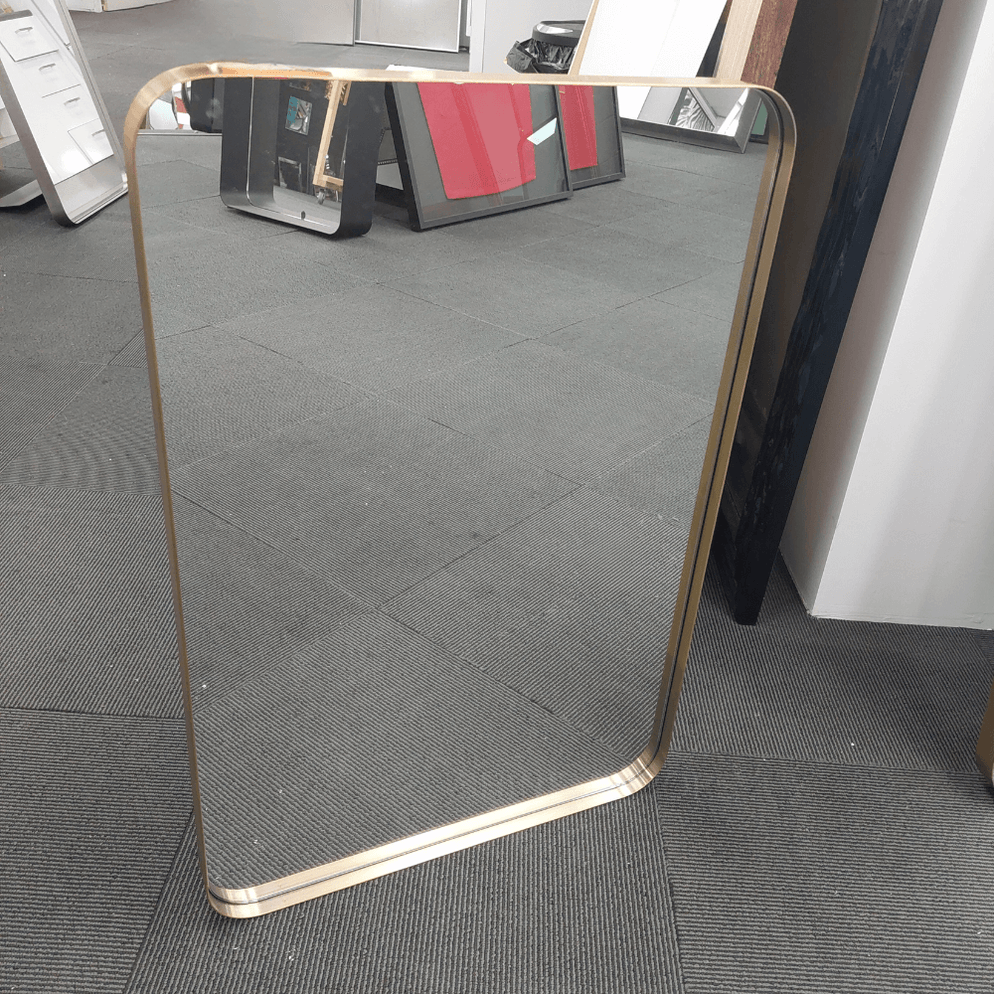 Viola Brushed Brass Gold Wall Mirror — SHINE MIRRORS AUSTRALIA