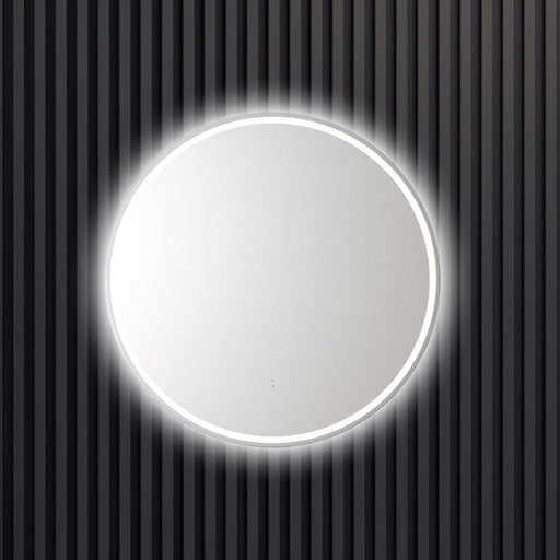 Wyndell Brushed Nickel Round Frontlit LED Bathroom Mirror