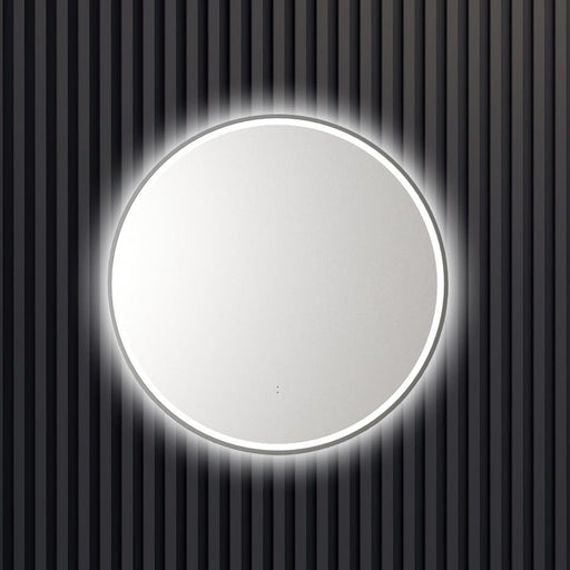 Wyndell Gun Metal Round Frontlit LED Bathroom Mirror