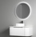 Wyndell Matte Black Round Frontlit LED Bathroom Mirror