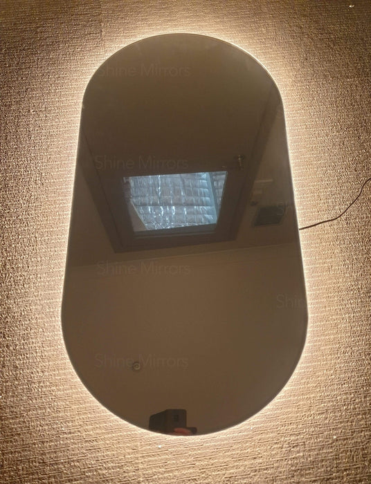 Ablaze Luminous Oval Backlit LED Bathroom Mirror - SHINE MIRRORS AUSTRALIA