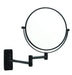 Ablaze Wall Mounted Shaving Mirror with 5x Magnification in Matte Black - SHINE MIRRORS AUSTRALIA