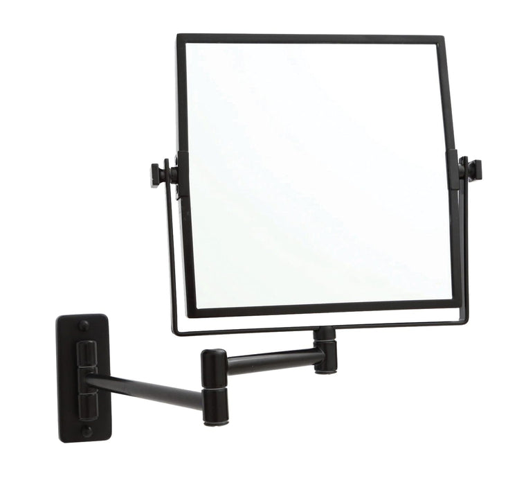Ablaze Wall Mounted Square Shaving Mirror with 5x Magnification in Matte Black S15SMB - SHINE MIRRORS AUSTRALIA