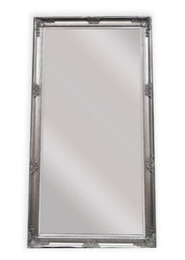 Alban Ornate Antique Silver Wall Mirror X-Large - 100cm L x 4cm x 190cm H