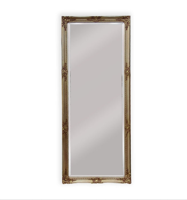 Alban Ornate Champagne Wall Mirror Large: 70cm L x 3.5cm x 170cm H