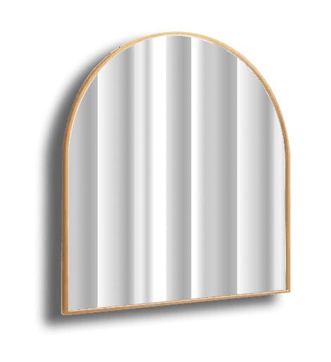 Amber Satin Brass Arch Mirror