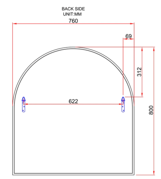 Amber White Arch Mirror - SHINE MIRRORS AUSTRALIA