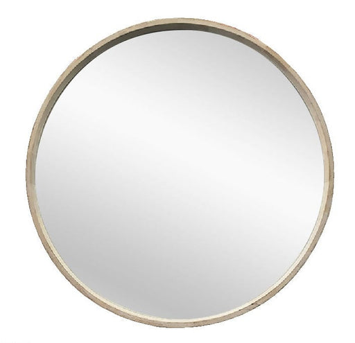 Andy Natural Wood Round Mirror