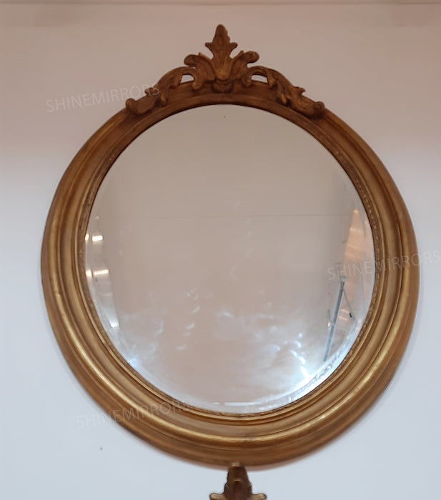 Angelos Oval Gold Wall Mirror - SHINE MIRRORS AUSTRALIA