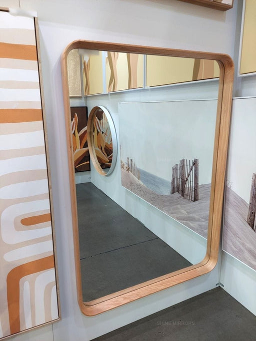 Anika Medium Oak Wall Mirror