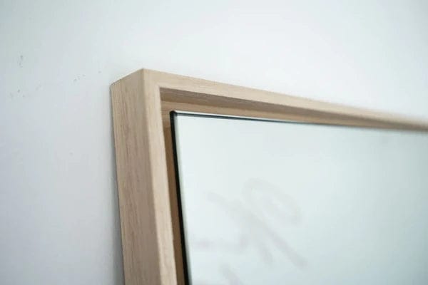 Ariella Slim-Edge Timber Float Leaning Mirror