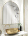 Austin Satin Brass Arch Mirrored Cabinet