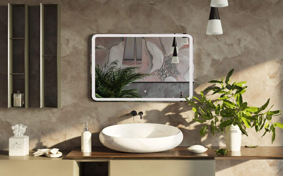 Belbagno Lorie Backlit LED Bathroom Mirror 90cm x 60cm - SHINE MIRRORS AUSTRALIA
