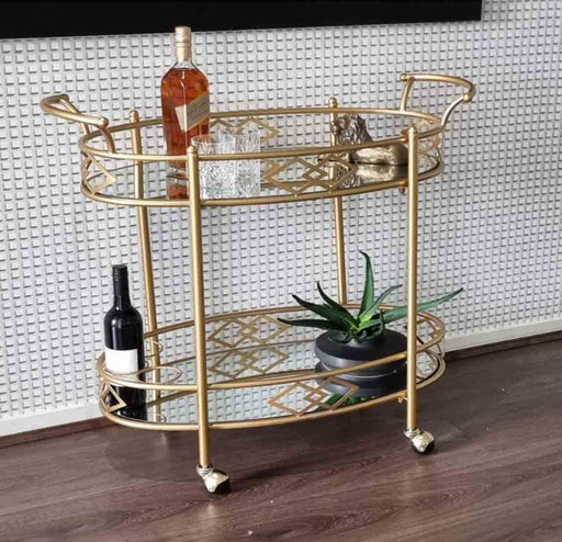 Beramir Mirror Drinks Trolley Gold - SHINE MIRRORS AUSTRALIA