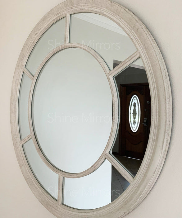 Berklin Round White Wall Mirror - SHINE MIRRORS AUSTRALIA