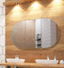 Bryson 3 Door Natural Oak Mirrored Bathroom Shaving Cabinet