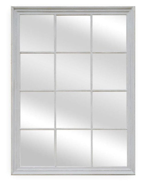 Carl Window Style White Mirror