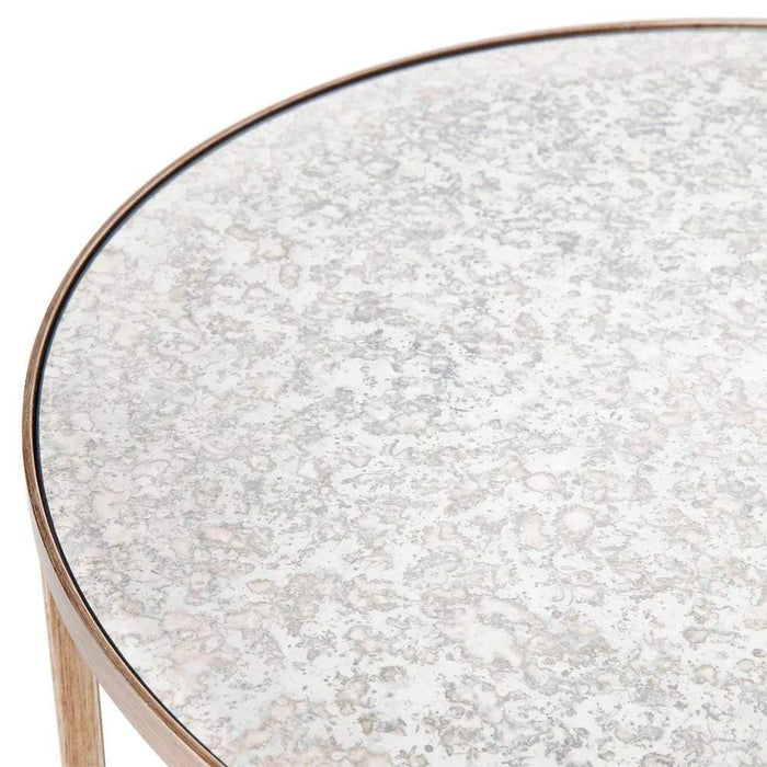 Cocktail Antique Gold Petite Mirrored Side Table - SHINE MIRRORS AUSTRALIA