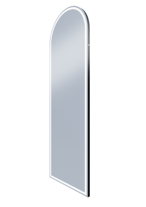 Cooper Full Length Matte Black Arched Frontlit LED Mirror - SHINE MIRRORS AUSTRALIA