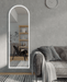 Cooper Full Length Matte Black Arched Frontlit LED Mirror - SHINE MIRRORS AUSTRALIA