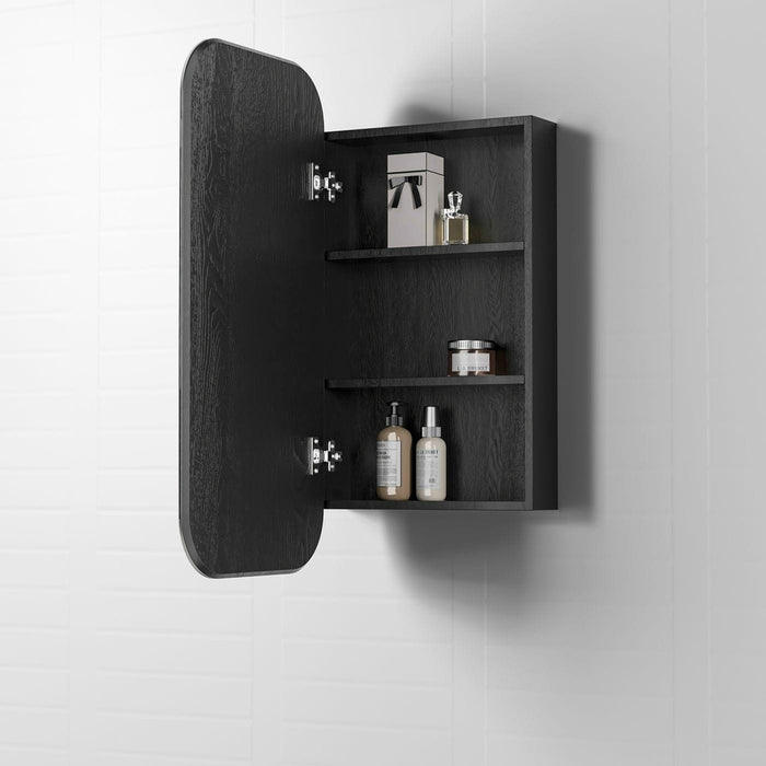 Delfina Mirrored Black Bathroom Shaving Cabinet - SHINE MIRRORS AUSTRALIA