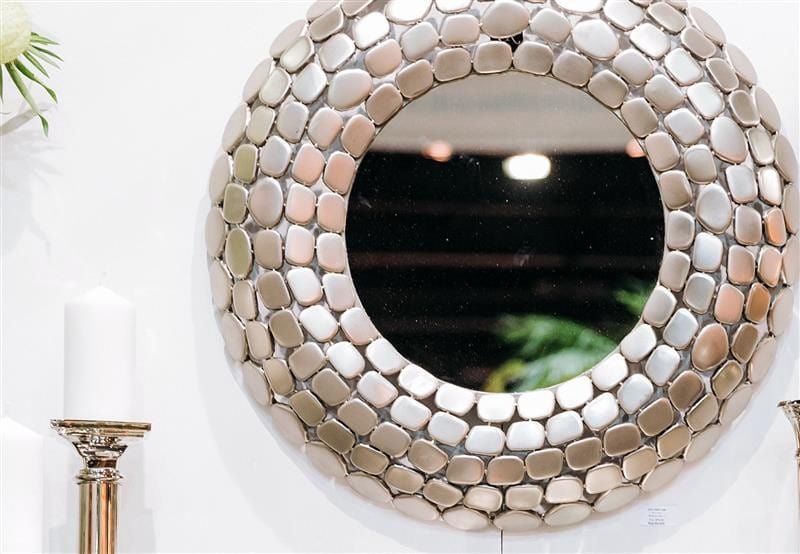 Doina Silver Stone Rectangle Mirror - SHINE MIRRORS AUSTRALIA