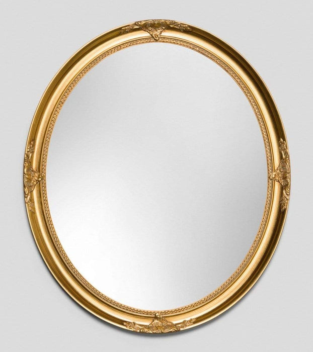 Dolores Oval Gold Wall Mirror - SHINE MIRRORS AUSTRALIA
