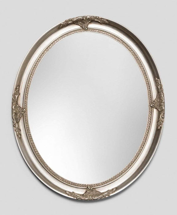Dolores Oval Silver Large Wall Mirror - SHINE MIRRORS AUSTRALIA