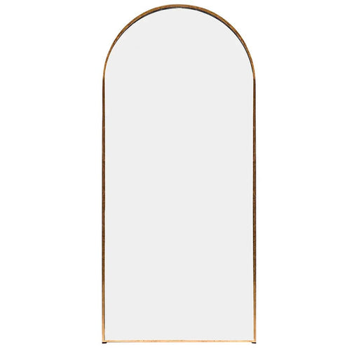 Elise Arched Gold Large Floor Mirror