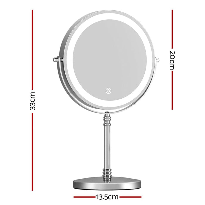 Emar Makeup Mirror LED Light Cosmetic Round 10x Magnifying
