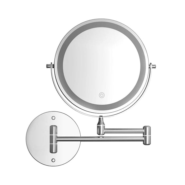 Emersten White Extendable Makeup Mirror 10x Magnifying Double-Sided Bathroom Mirror