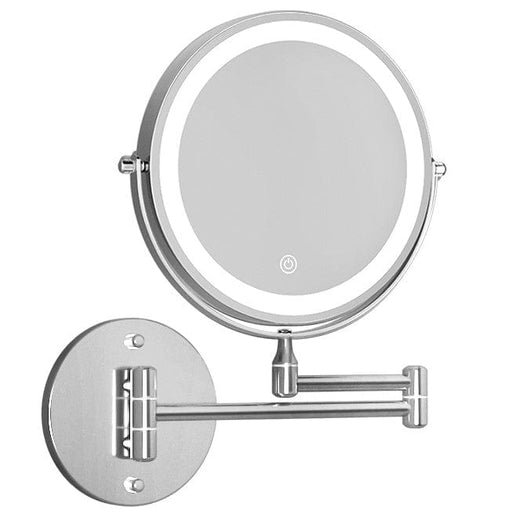 Emersten White Extendable Makeup Mirror 10x Magnifying Double-Sided Bathroom Mirror