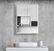 Florencia Matte White 2 Door Mirrored Bathroom Shaving Cabinet Small 60cm x 15cm x 80cm H - SHINE MIRRORS AUSTRALIA