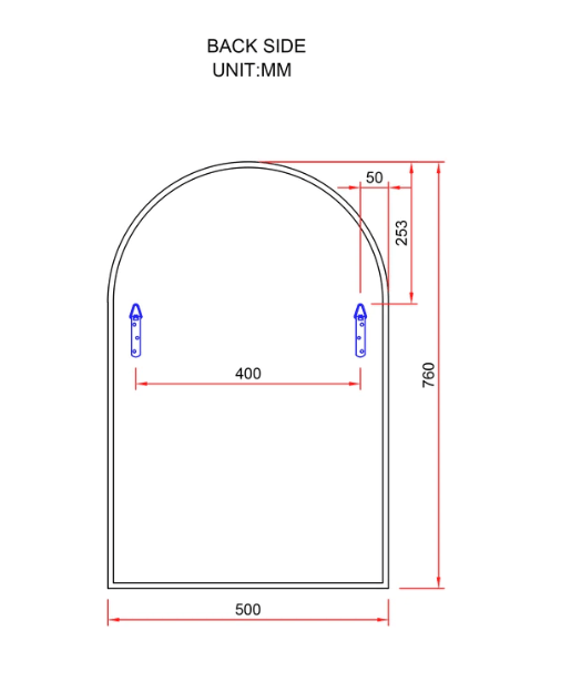 Ford Satin Brass Arch Mirror - SHINE MIRRORS AUSTRALIA