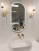 Gatsby Brushed Brass Oval Frontlit LED Bathroom Mirror