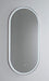 Gatsby Brushed Nickel Oval Backlit LED Bathroom Mirror Medium: 46cm x 4cm x 91cm - SHINE MIRRORS AUSTRALIA