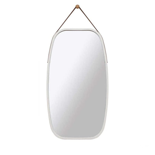 Giro Bamboo White Bathroom Mirror