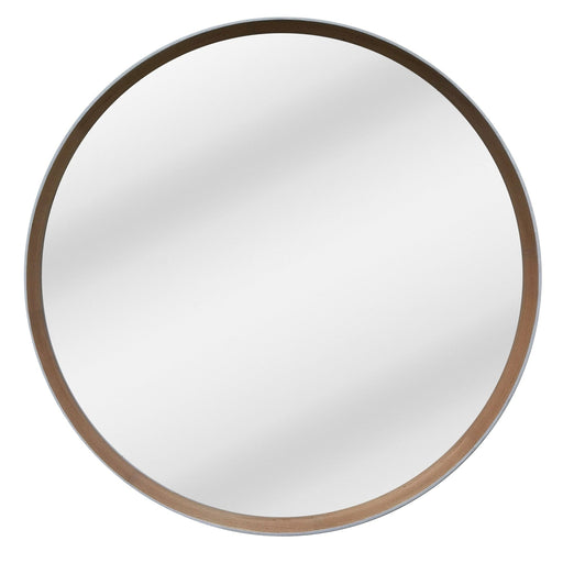 Halena Oak Round Wall Mirror