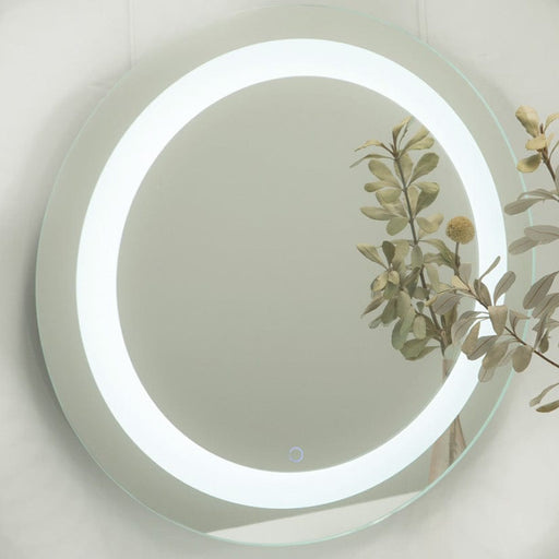 Hayes LED Frontlit Round Wall Mirror White Light