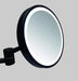 Illusion Matt Black Wall Mounted Shaving Mirror with 5x Magnification - SHINE MIRRORS AUSTRALIA