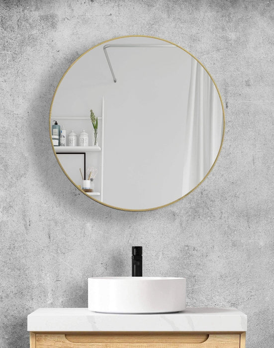 Jade Gold Round Wall Mirror - SHINE MIRRORS AUSTRALIA
