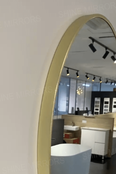 Jade Gold Round Wall Mirror
