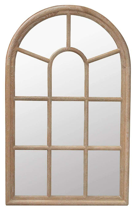 Jamill Arched White Wash Wall Mirror