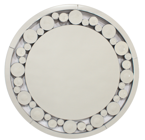 Jerlinda Round Silver Wall Mirror
