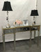 Justina Ribbed Mirrored Console Antiqued Table - SHINE MIRRORS AUSTRALIA
