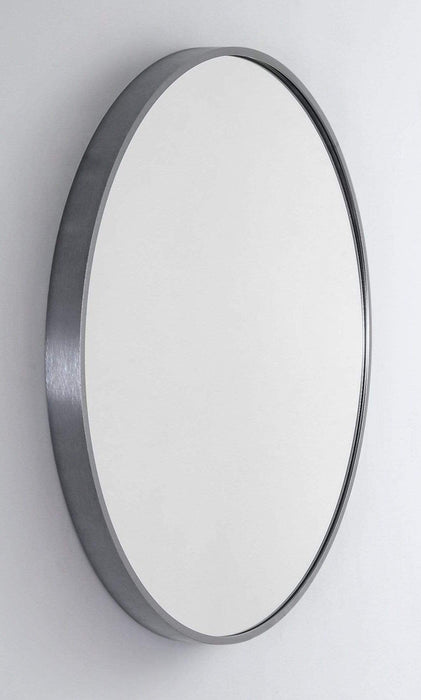 Keilo Gun Metal Round Wall Mirror Medium: 61cm x 4cm x 61cm - SHINE MIRRORS AUSTRALIA