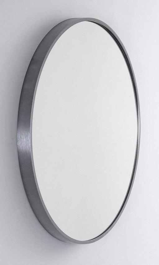 Keilo Gun Metal Round Wall Mirror Medium: 61cm x 4cm x 61cm - SHINE MIRRORS AUSTRALIA