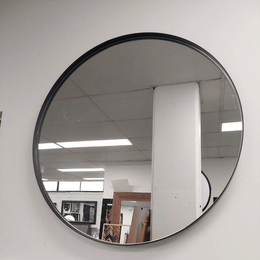 Lance Black Round Wall Mirror