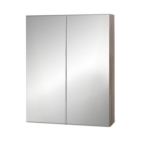 Leandra Natural Bathroom Vanity Mirror with Cabinet