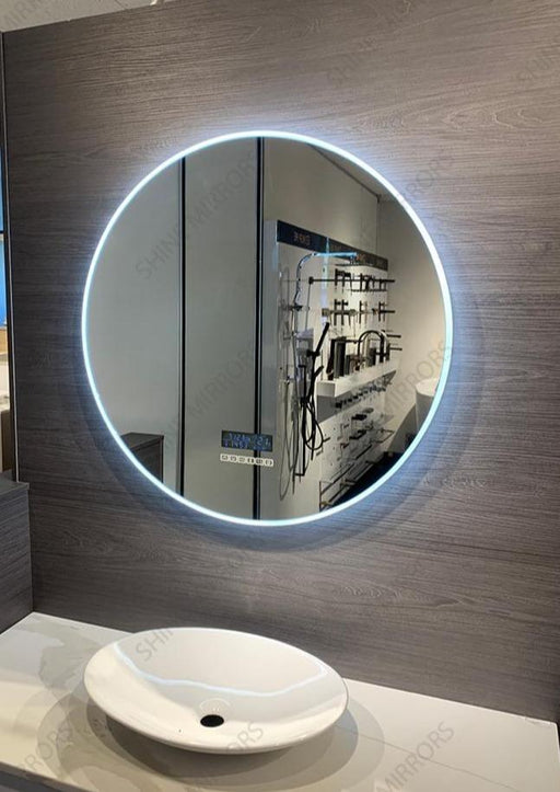 Lennox Round LED Backlit Wall Mirror with Bluetooth Speakers - SHINE MIRRORS AUSTRALIA